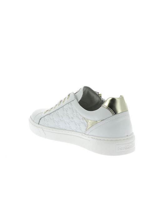 sneakers da donna in pelle bianca NERO GIARDINI | E513001D707